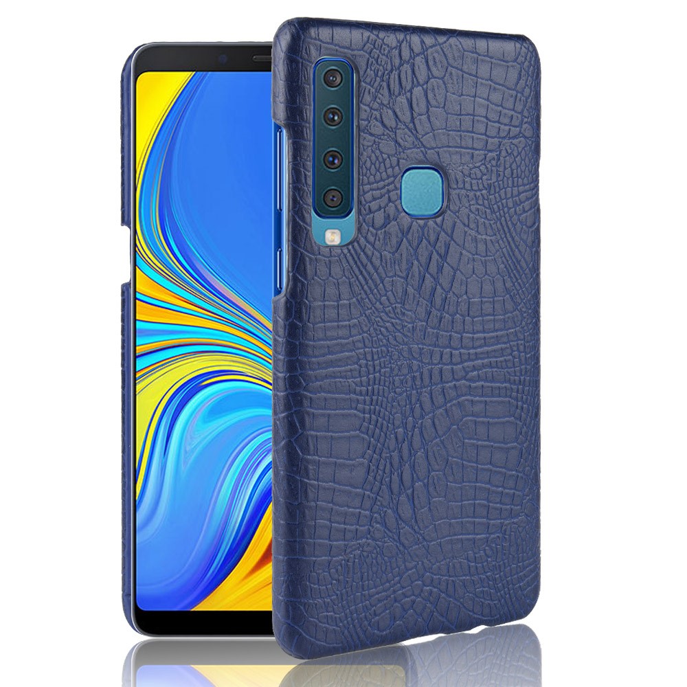  Samsung Galaxy A9 (2018) - Krokodil Mönster Skal - Mörk Blå