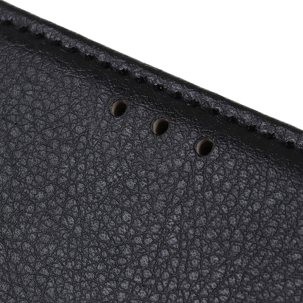  Samsung Galaxy A51 - Litchi Plånboksfodral - Svart