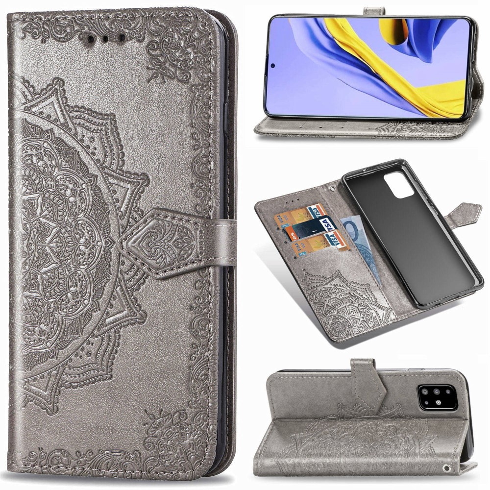  Samsung Galaxy A51 - Mandala Plånboksfodral - Grå