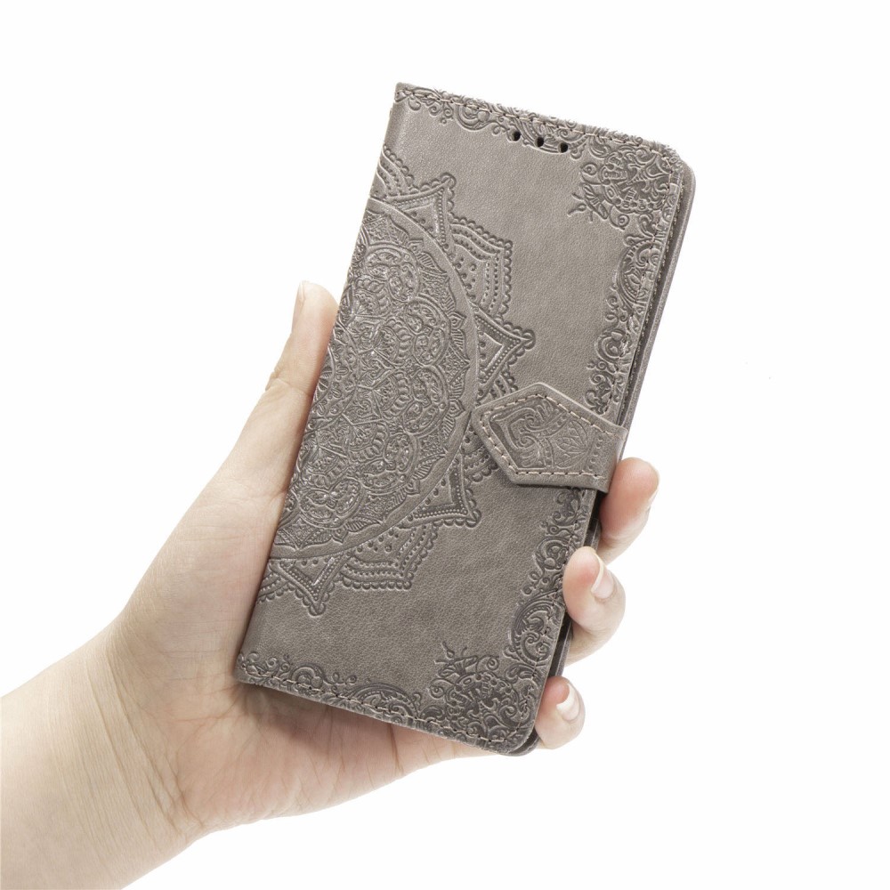  Samsung Galaxy A51 - Mandala Plånboksfodral - Grå