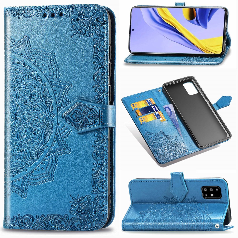  Samsung Galaxy A51 - Mandala Plånboksfodral - Blå