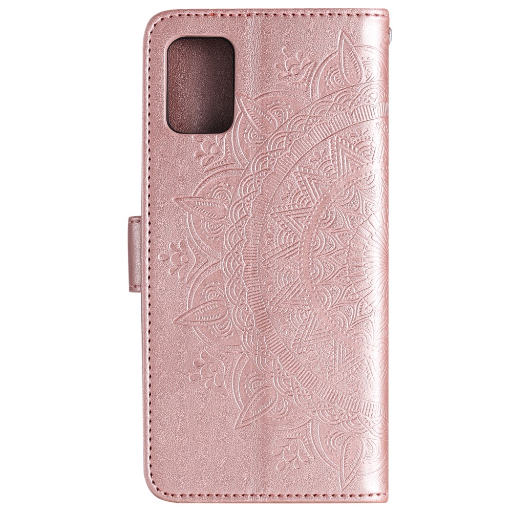  Samsung Galaxy A51 - Mandala Plånboksfodral - Roséguld