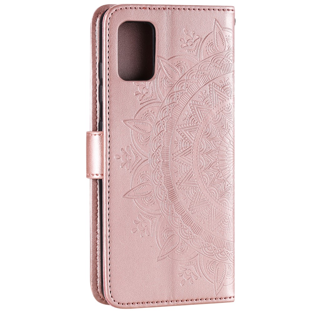  Samsung Galaxy A51 - Mandala Plånboksfodral - Roséguld