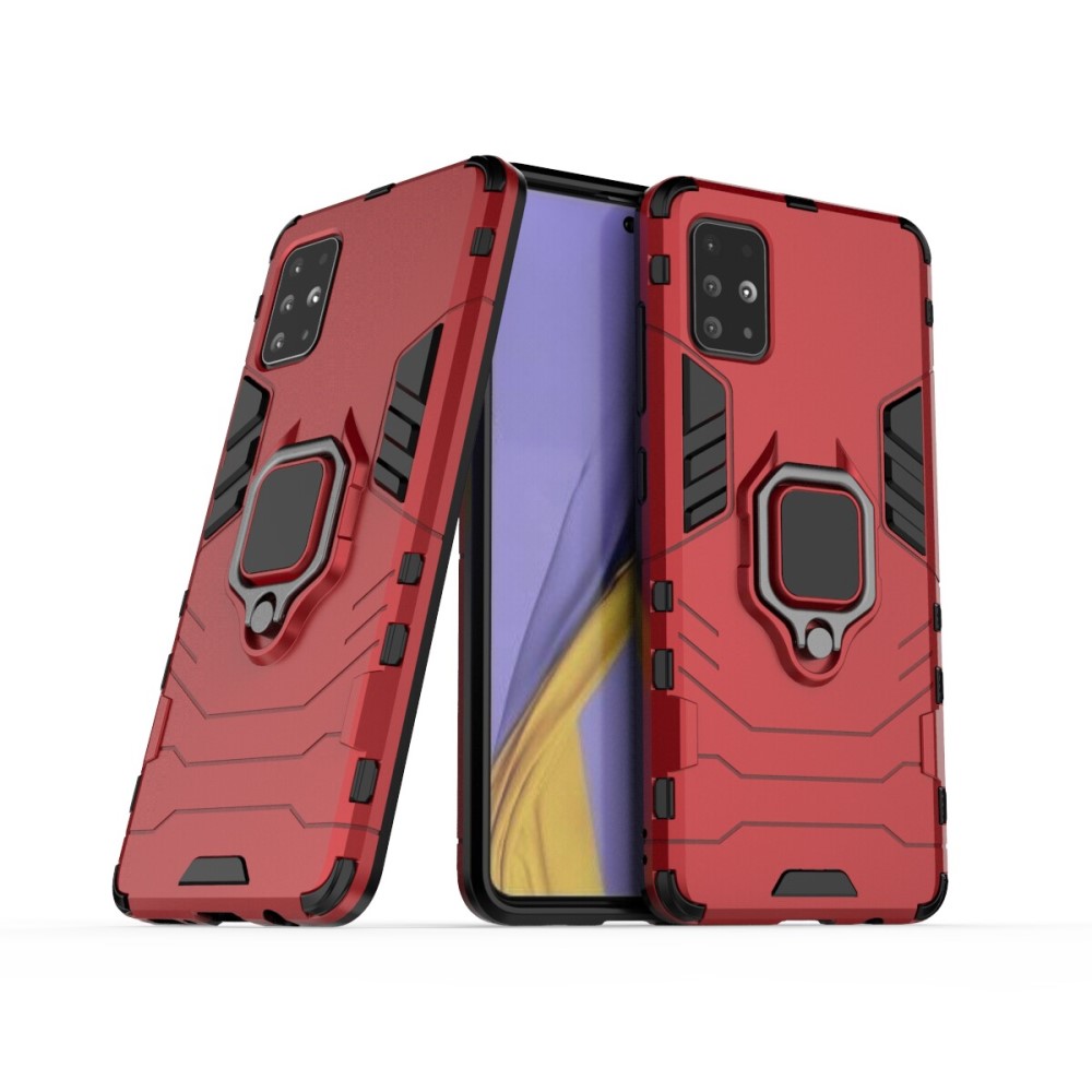  Samsung Galaxy A51 - Hybrid Ring Skal - Röd