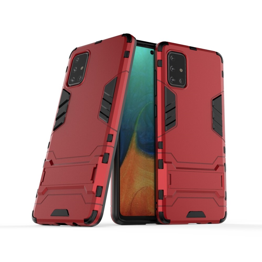  Samsung Galaxy A71 - Armour skal med ställ - Röd