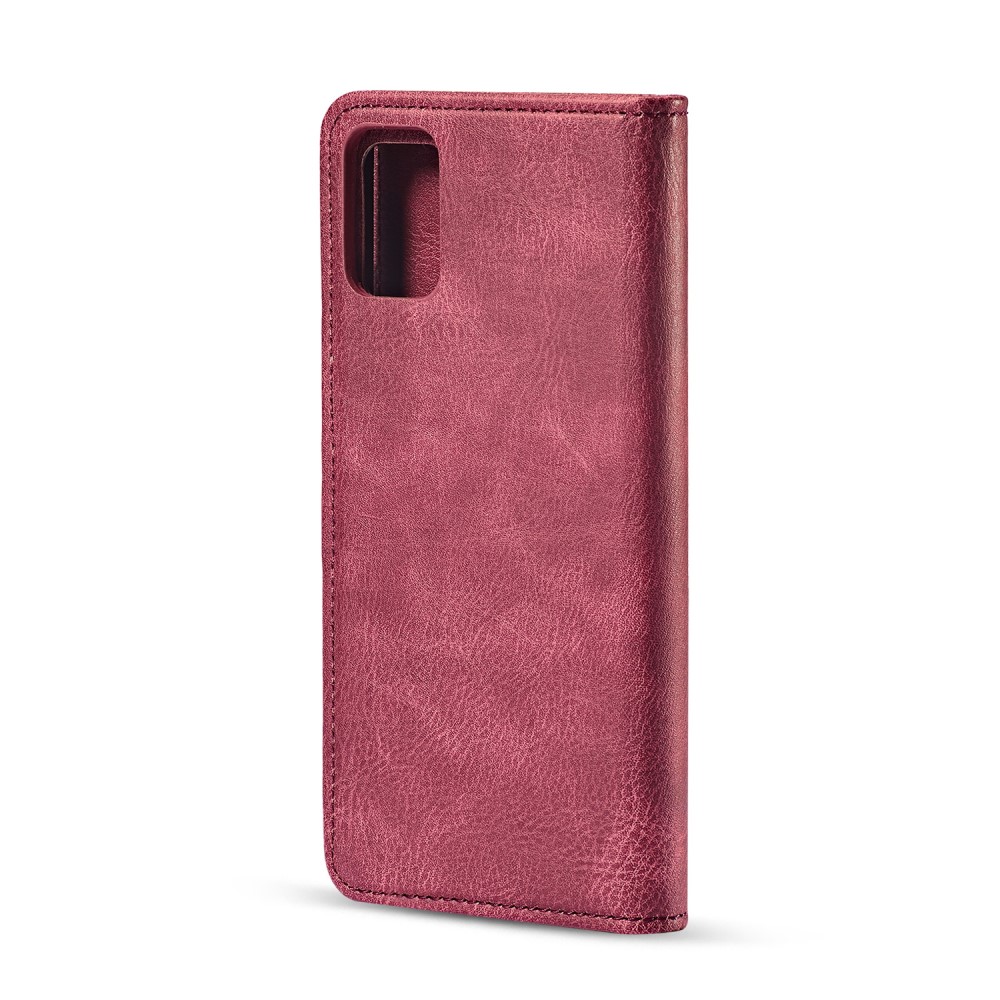 DG.MING Samsung Galaxy A51 - DG.MING Plånboksfodral/Magnet Skal - Vinröd