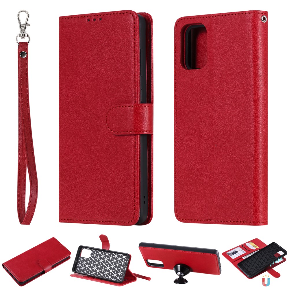  Samsung Galaxy A71 - 2in1 Magnet Skal / Plånboksfodral - Röd
