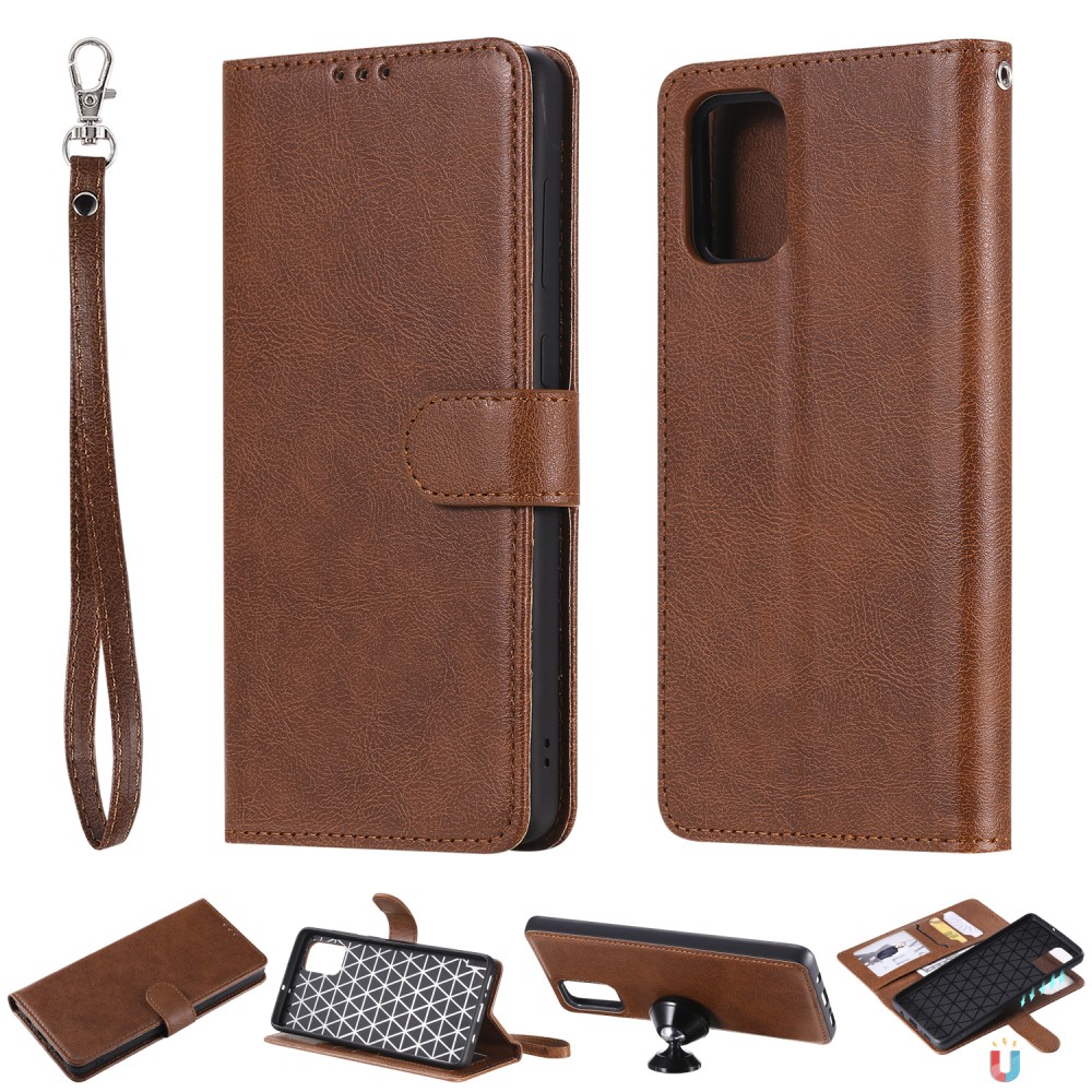  Samsung Galaxy A71 - 2in1 Magnet Skal / Plånboksfodral - Brun