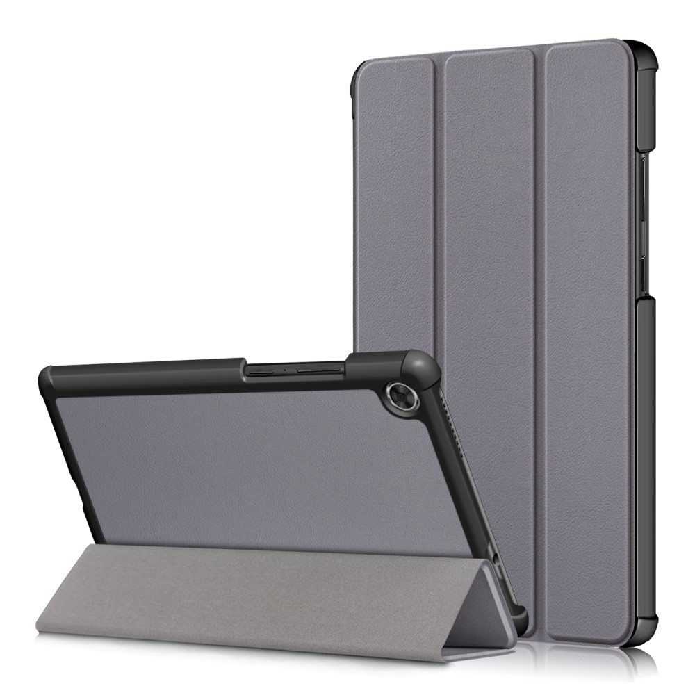  Lenovo Tab M8 2nd Gen (HD) Litchi Tri-Fold Fodral Grå