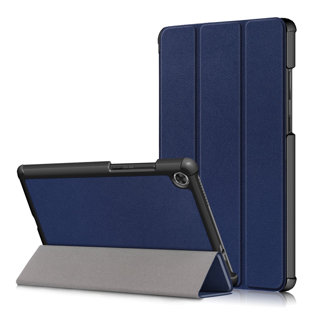  Lenovo Tab M8 2nd Gen (HD) Litchi Tri-Fold Fodral Mörk Blå