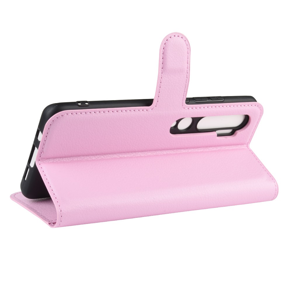  Xiaomi Mi Note 10/10 Pro - Litchi Plånboksfodral - Ljus Rosa