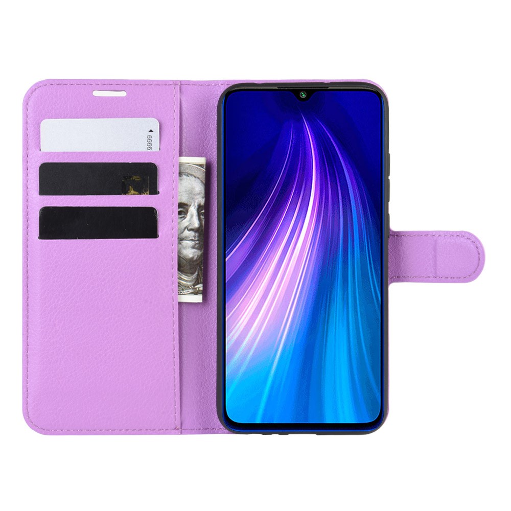  Xiaomi Redmi Note 8T - Litchi Plånboksfodral - Lila