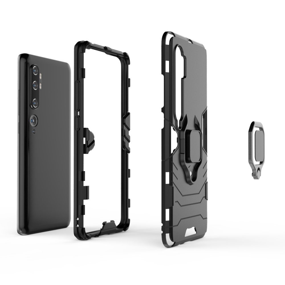  Xiaomi Mi Note 10/10 Pro - Hybrid Ring Skal - Svart