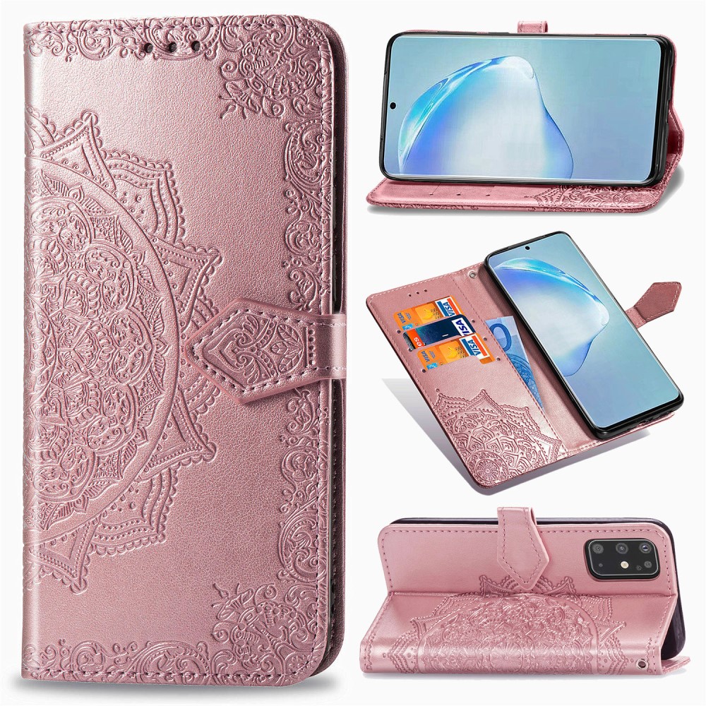  Samsung Galaxy S20 Plus - Mandala Plånboksfodral - Roséguld