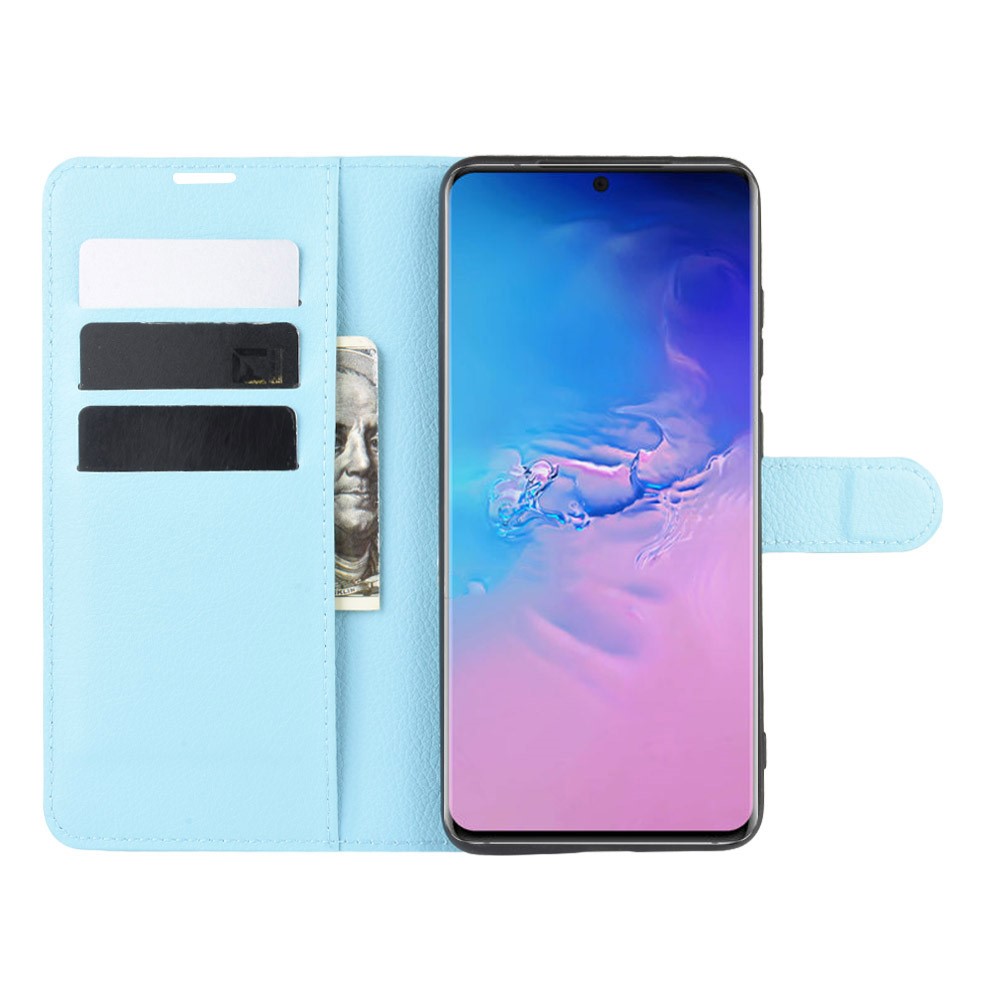  Samsung Galaxy S20 Ultra - Litchi Plånboksfodral - Ljus Blå