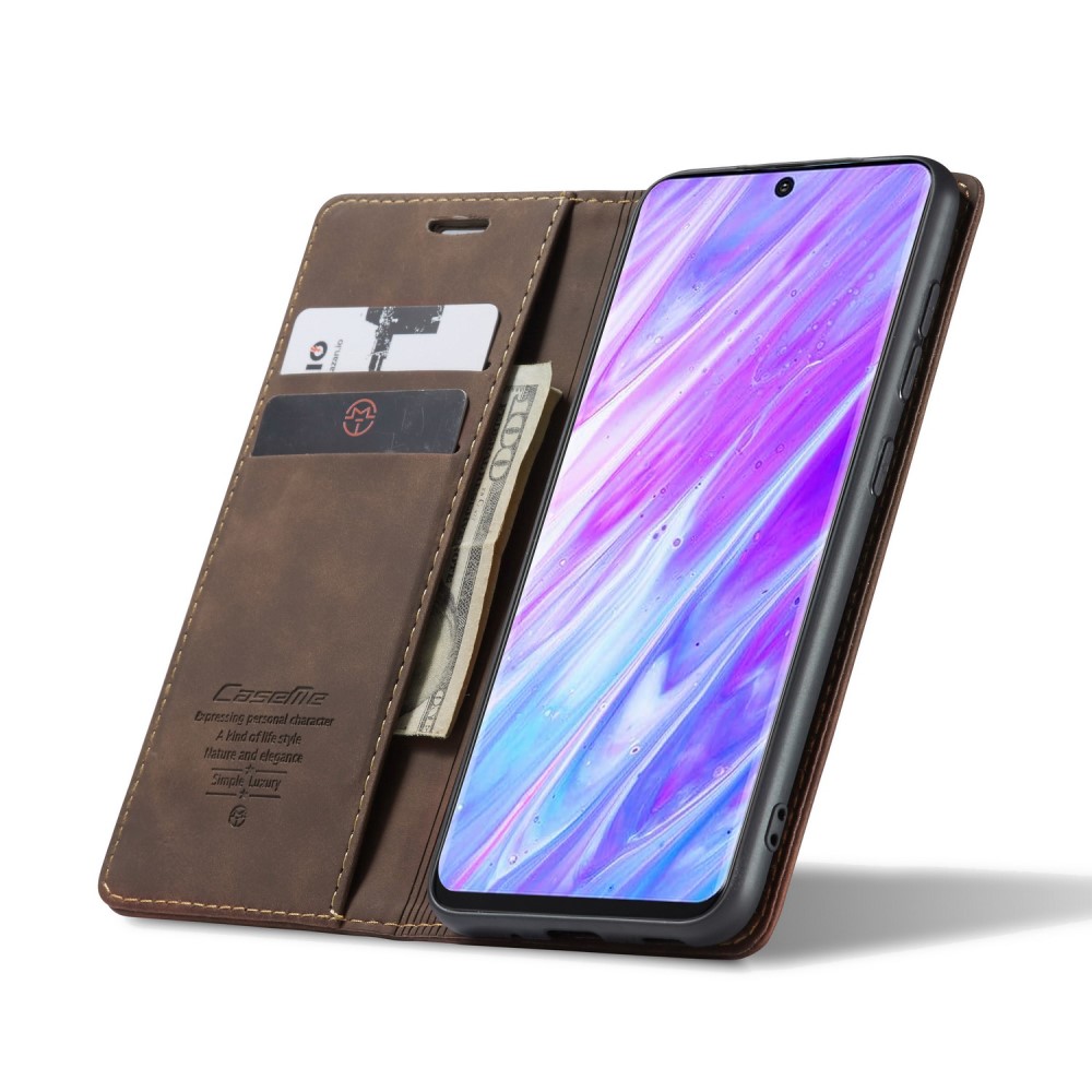 CASEME Samsung Galaxy S20 Plus - CASEME Plånboksfodral - Mörk Brun