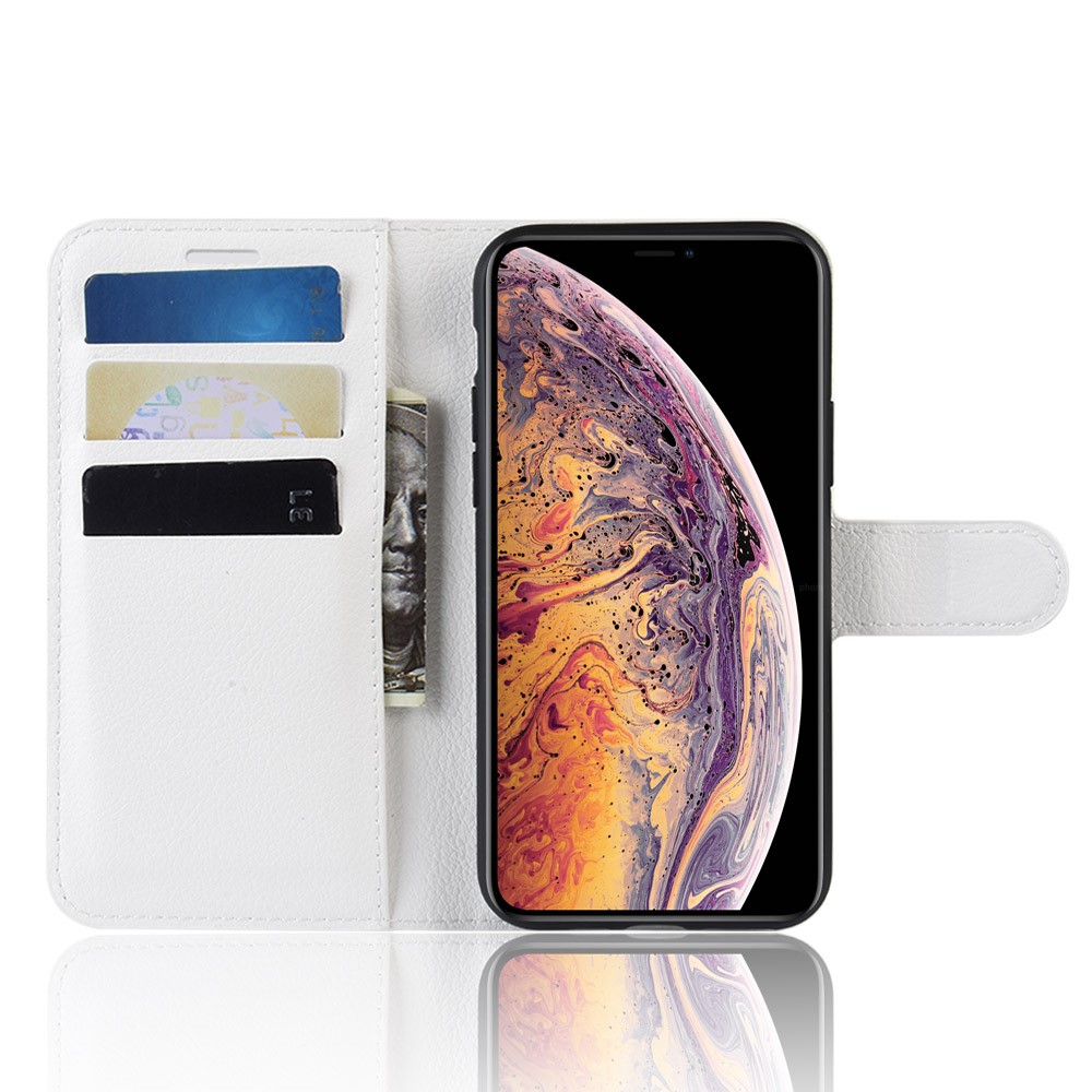  iPhone 11 Pro Max - Litchi Plånboksfodral - Vit