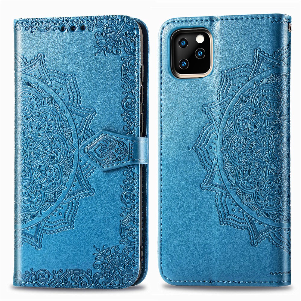  iPhone 11 - Plånboksfodral Mandala - Blå