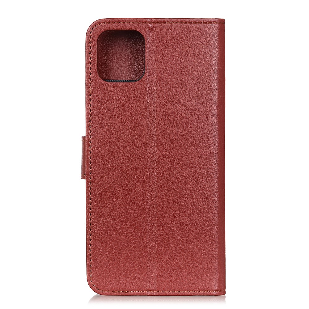  iPhone 11 Pro Max - Plånboksfodral Litchi - Brun