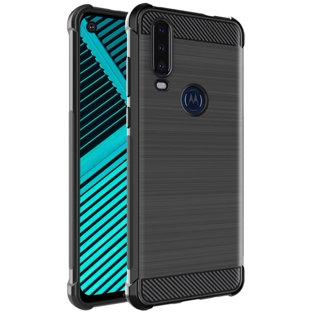 IMAK Motorola One Action - IMAK Vega Airbag TPU Skal - Svart