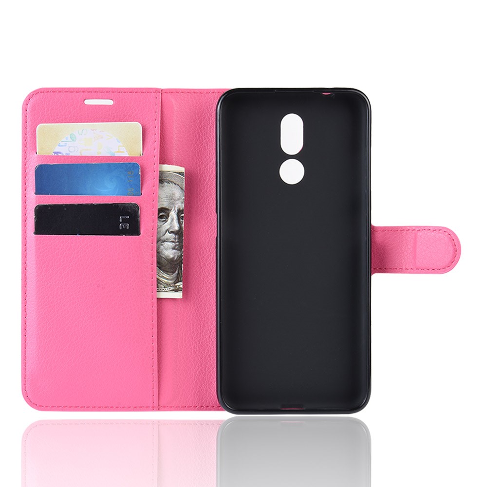  Nokia 3.2 - Litchi Plånboksfodral - Rosa