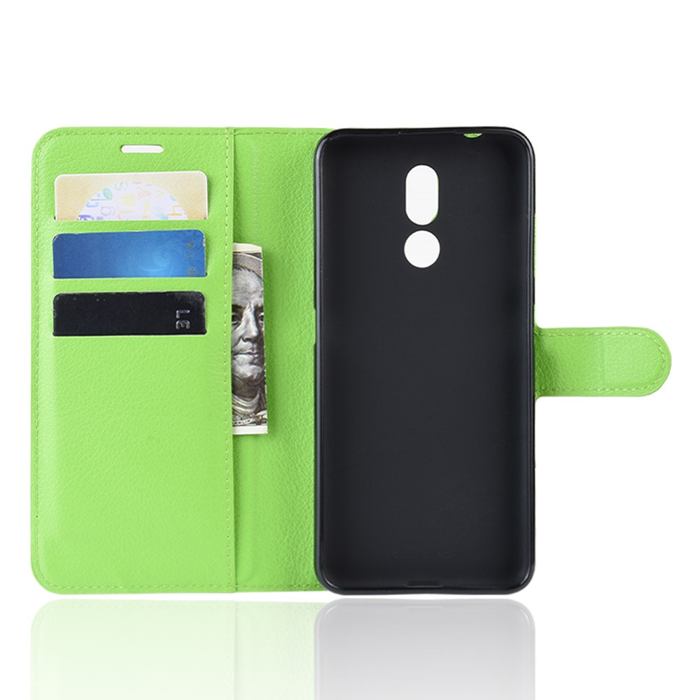  Nokia 3.2 - Litchi Plånboksfodral - Grön