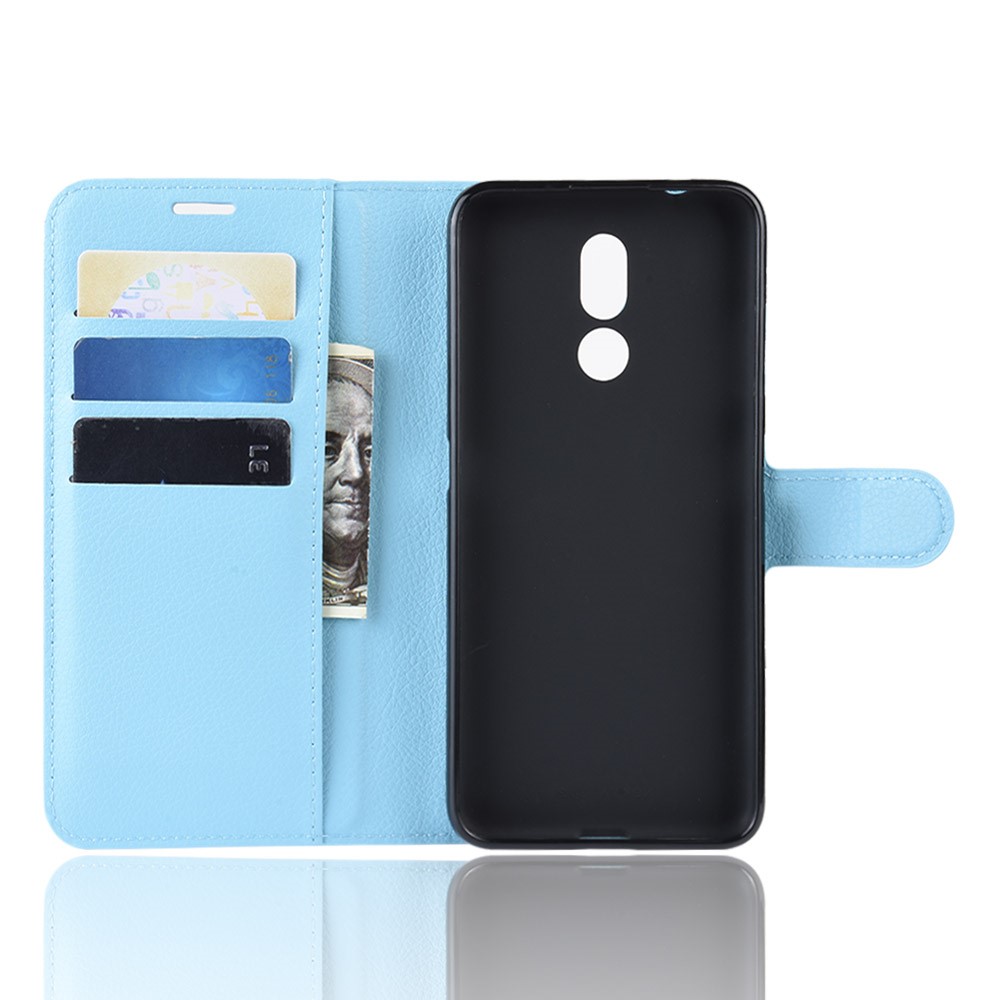  Nokia 3.2 - Litchi Plånboksfodral - Ljus Blå