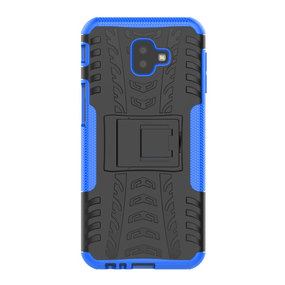  Samsung Galaxy J6 Plus - Stöttåliga skalet med stöd - Blå