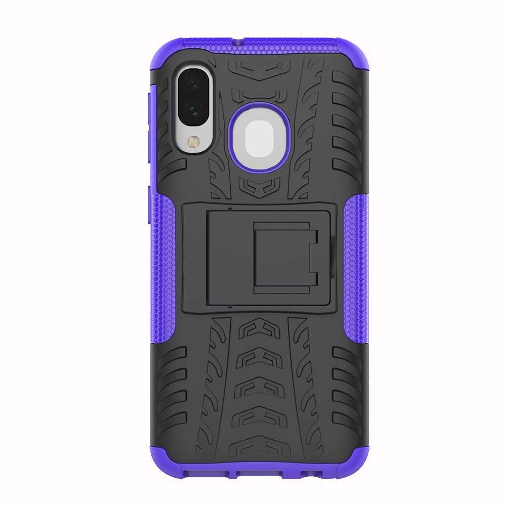  Samsung Galaxy J6 Plus - Stöttåliga skalet med stöd - Lila
