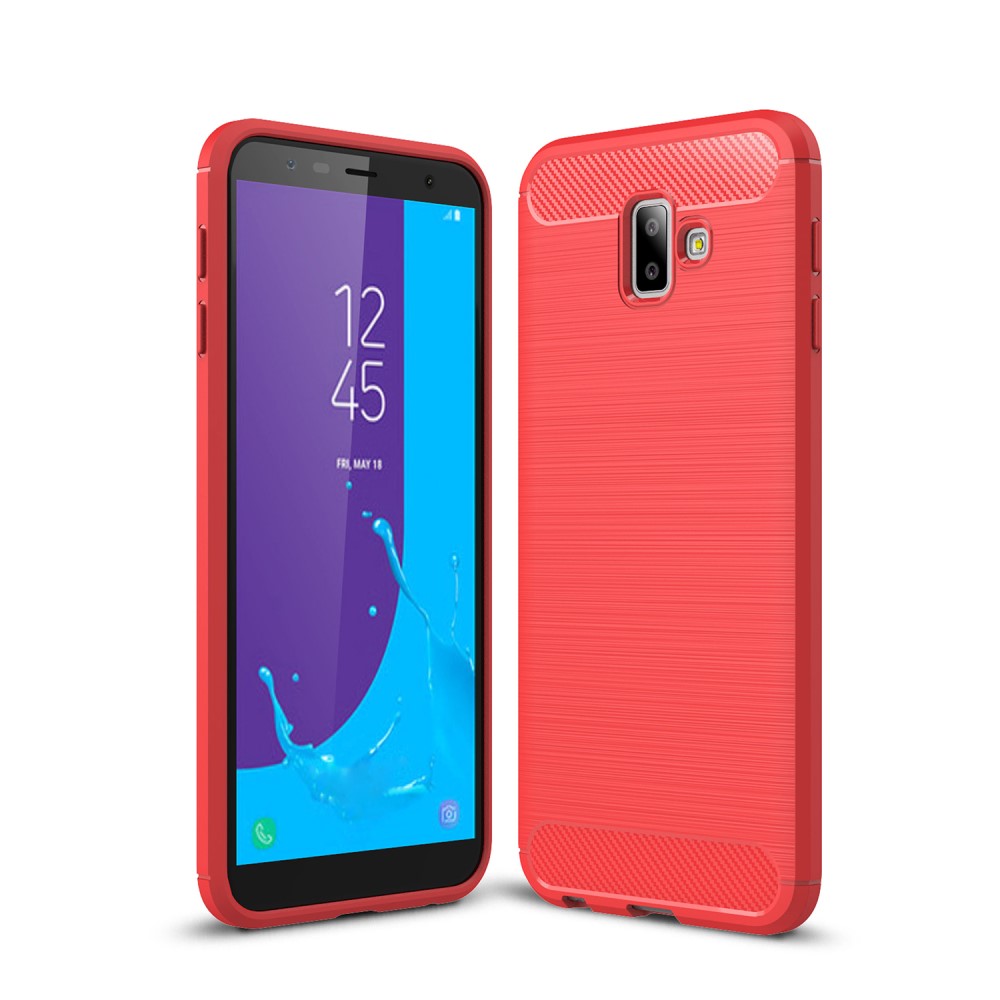  Samsung Galaxy J6 Plus - Brushed TPU Skal - Röd