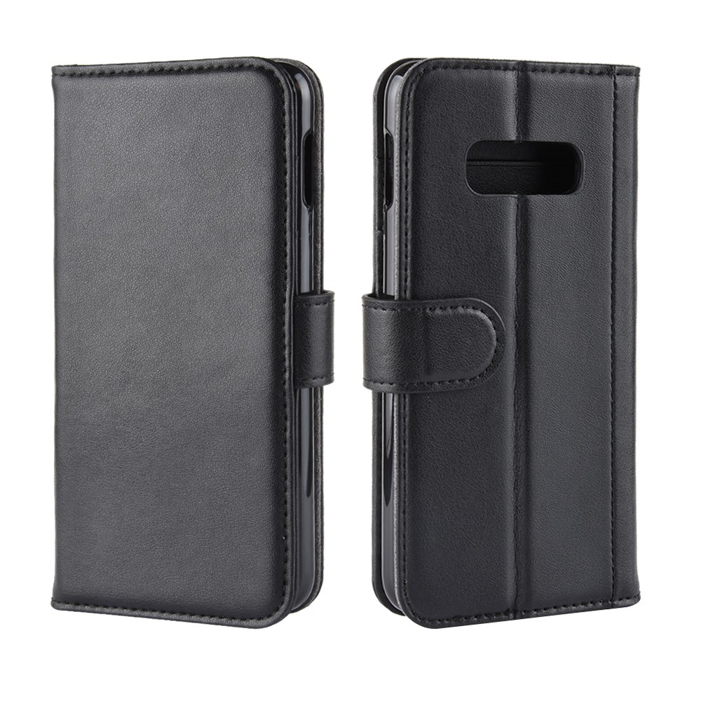  Samsung Galaxy S10e - Premium Split Läder Fodral - Svart