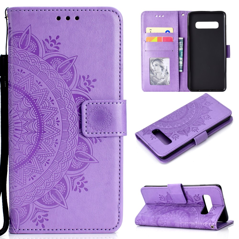  Samsung Galaxy S10 - Mandala Plånboksfodral - Lila