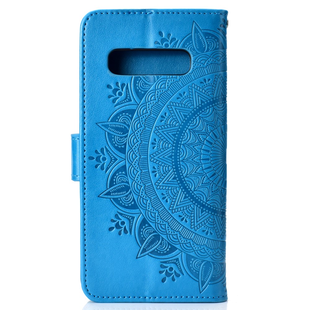  Samsung Galaxy S10 - Mandala Plånboksfodral - Blå