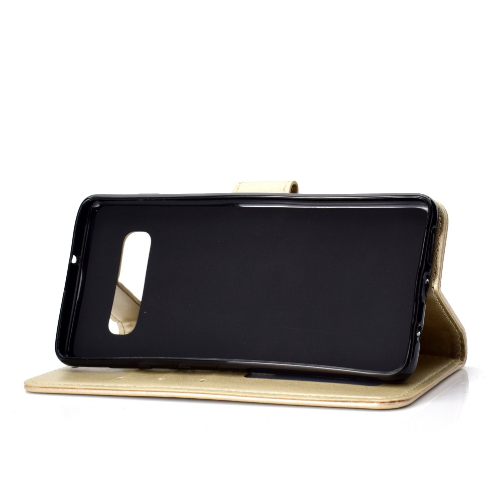  Samsung Galaxy S10 - Mandala Plånboksfodral - Guld