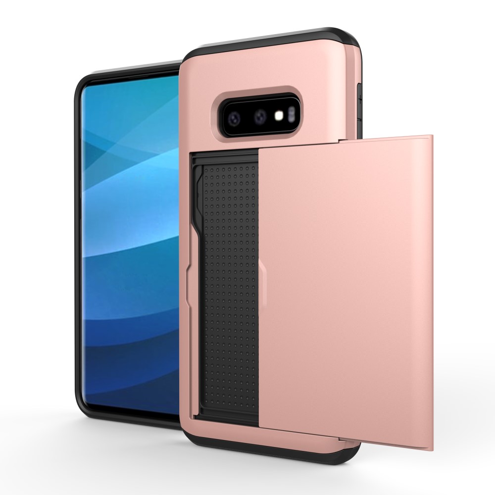  Samsung Galaxy S10e - Hybrid Skal Med Kortfunktion - Roséguld