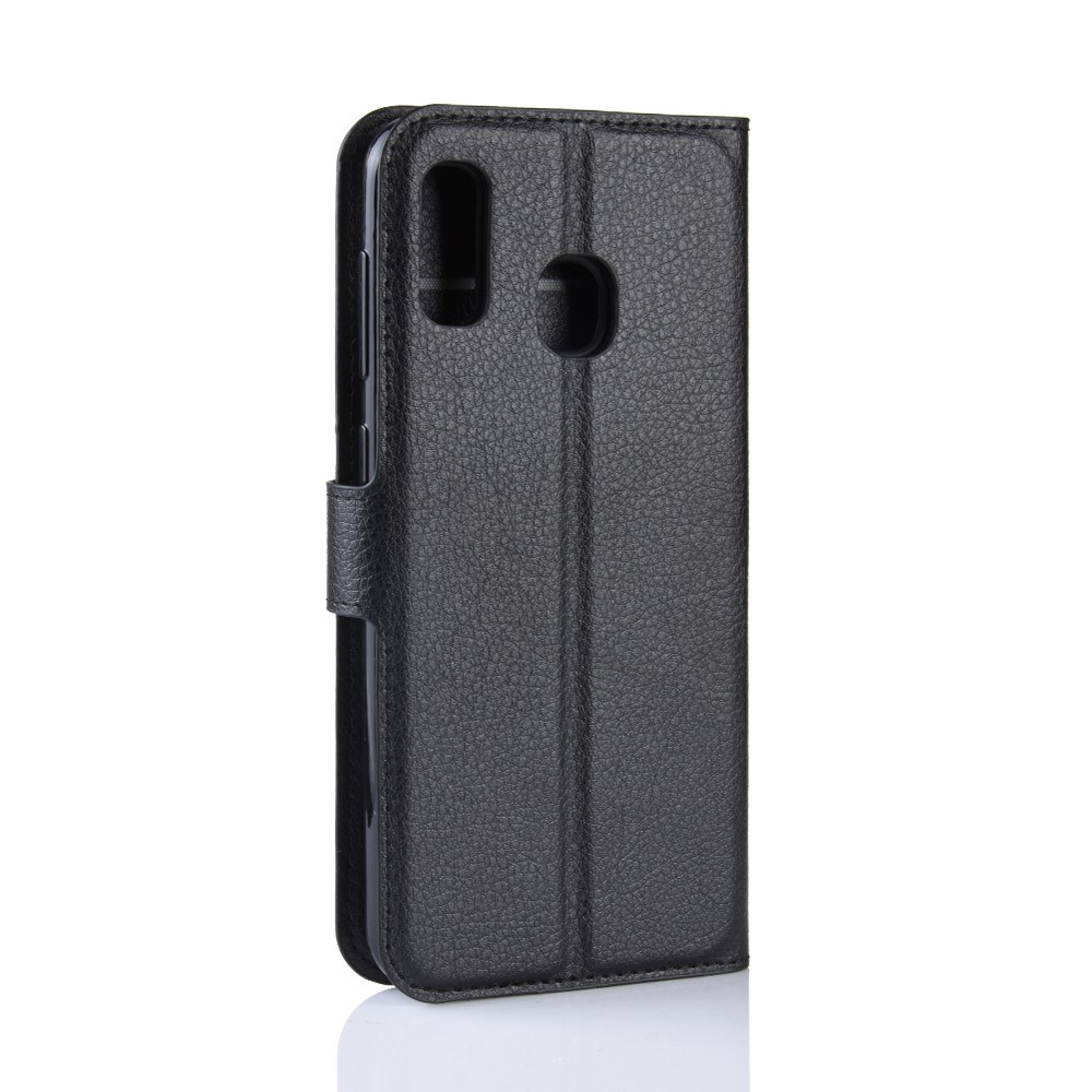  Samsung Galaxy A20e - Litchi Plånboksfodral - Svart