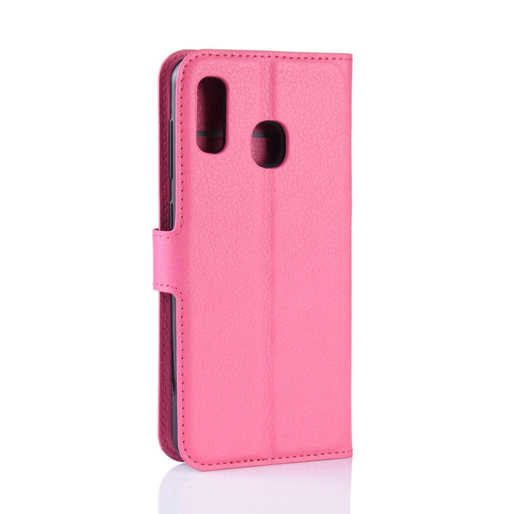  Samsung Galaxy A20e - Litchi Plånboksfodral - Rosa
