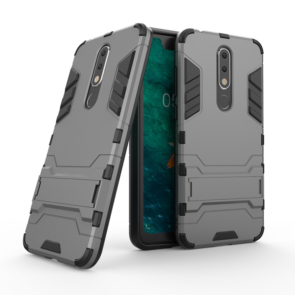  Nokia 5.1 Plus - Armour Skal - Grå