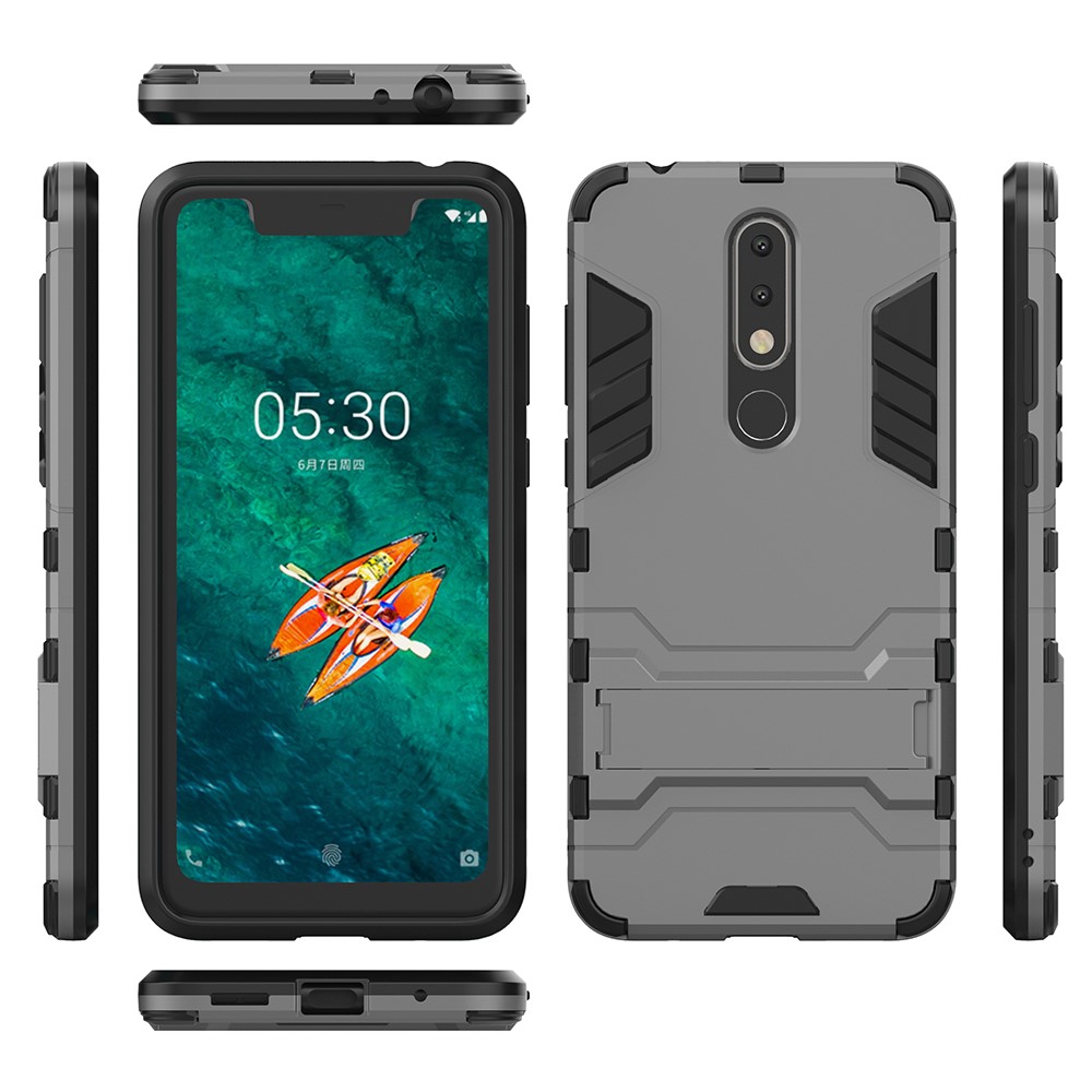  Nokia 5.1 Plus - Armour Skal - Grå