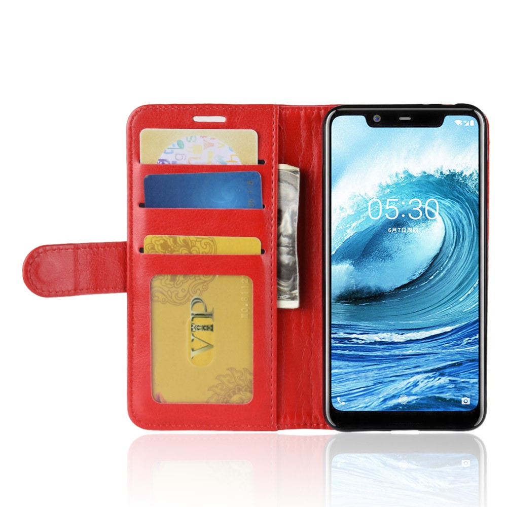  Nokia 5.1 Plus - Plånboksfodral - Röd