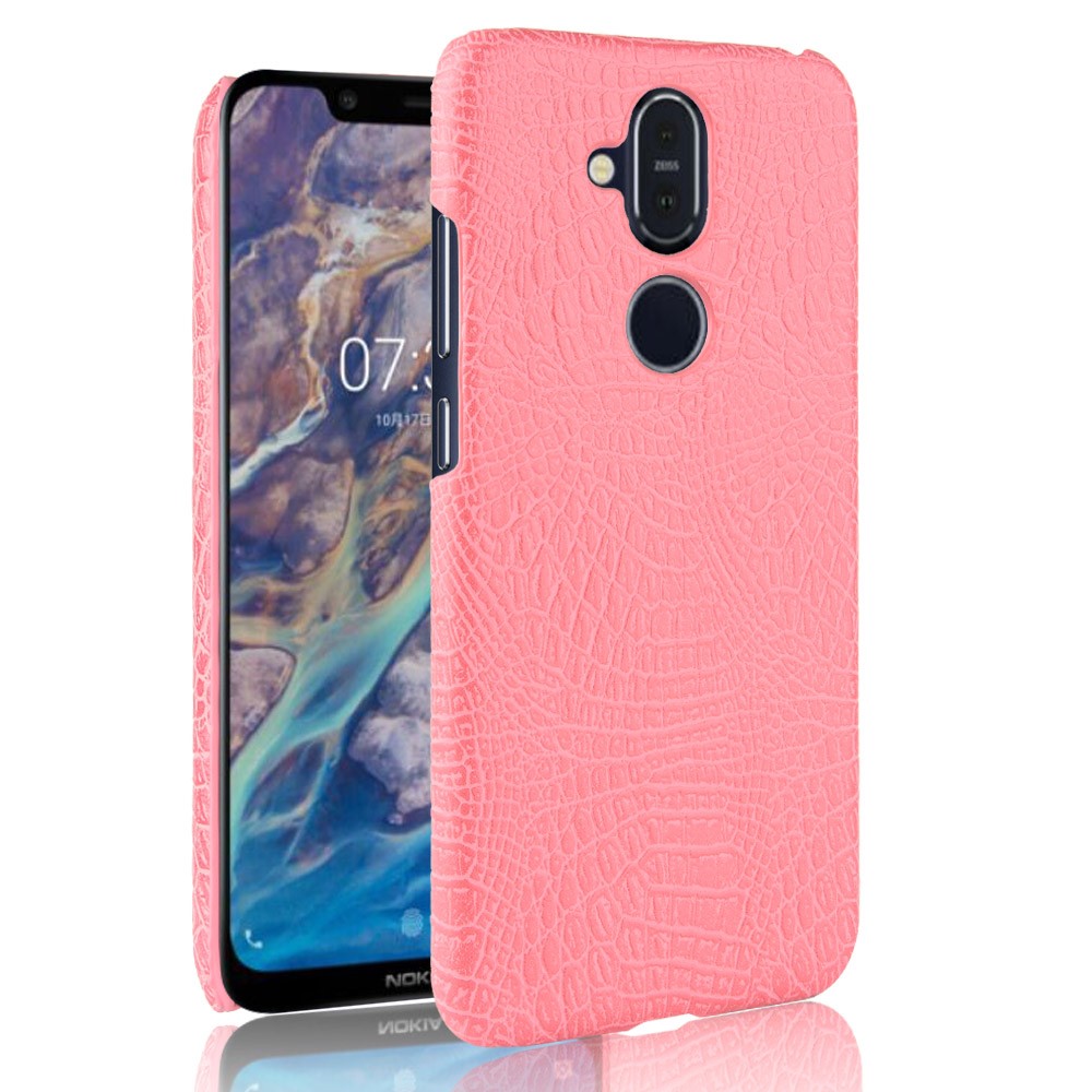  Nokia 8.1 - Krokodil Mönster Skal - Rosa
