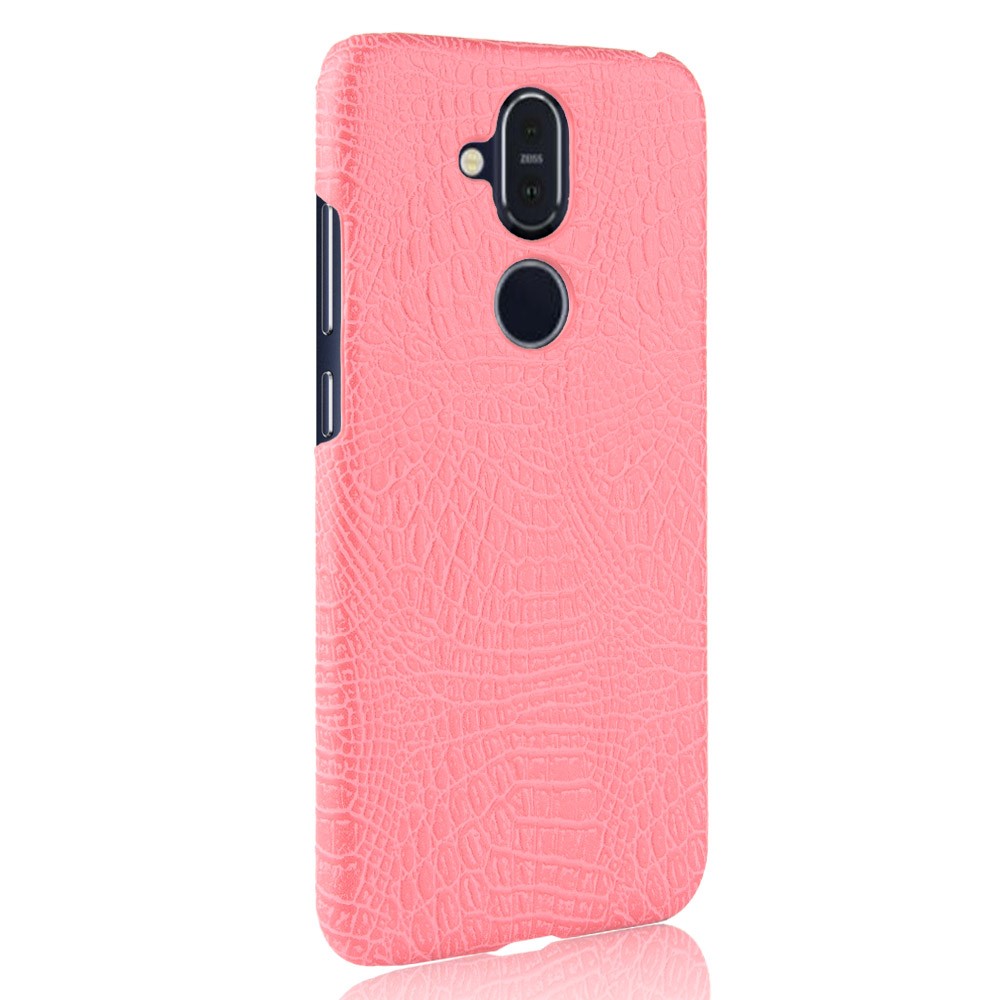  Nokia 8.1 - Krokodil Mönster Skal - Rosa