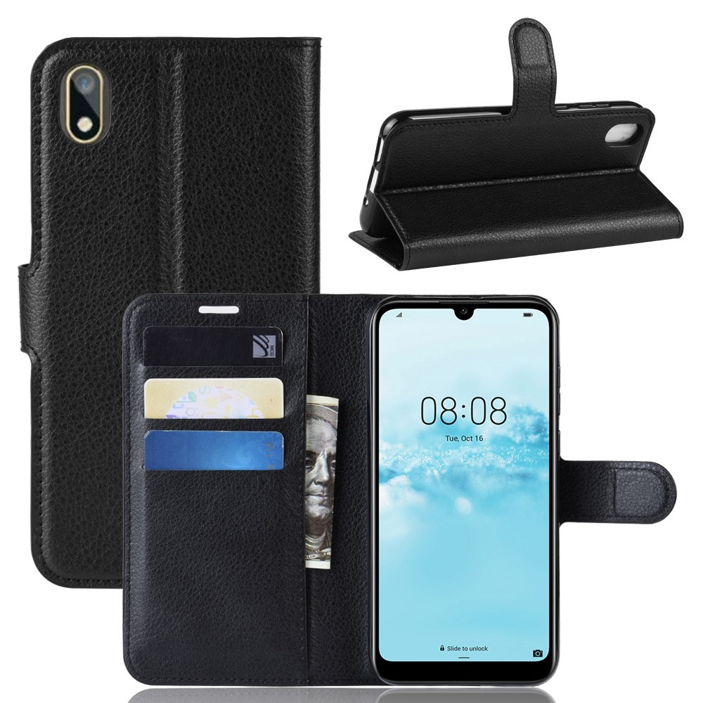  Huawei Y5 (2019) - Litchi Plånboksfodral - Svart