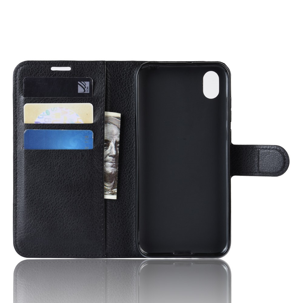 Huawei Y5 (2019) - Litchi Plånboksfodral - Svart