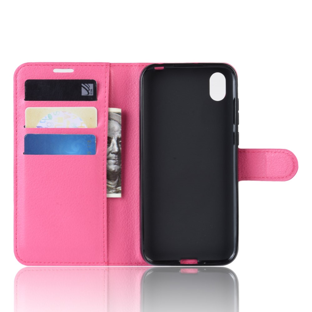  Huawei Y5 (2019) - Litchi Plånboksfodral - Rosa