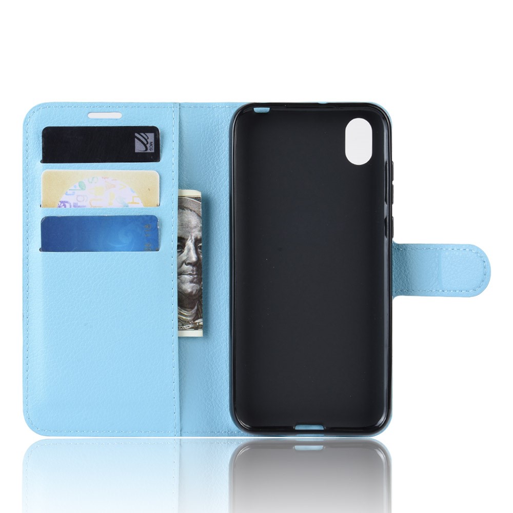  Huawei Y5 (2019) - Litchi Plånboksfodral - Ljus Blå
