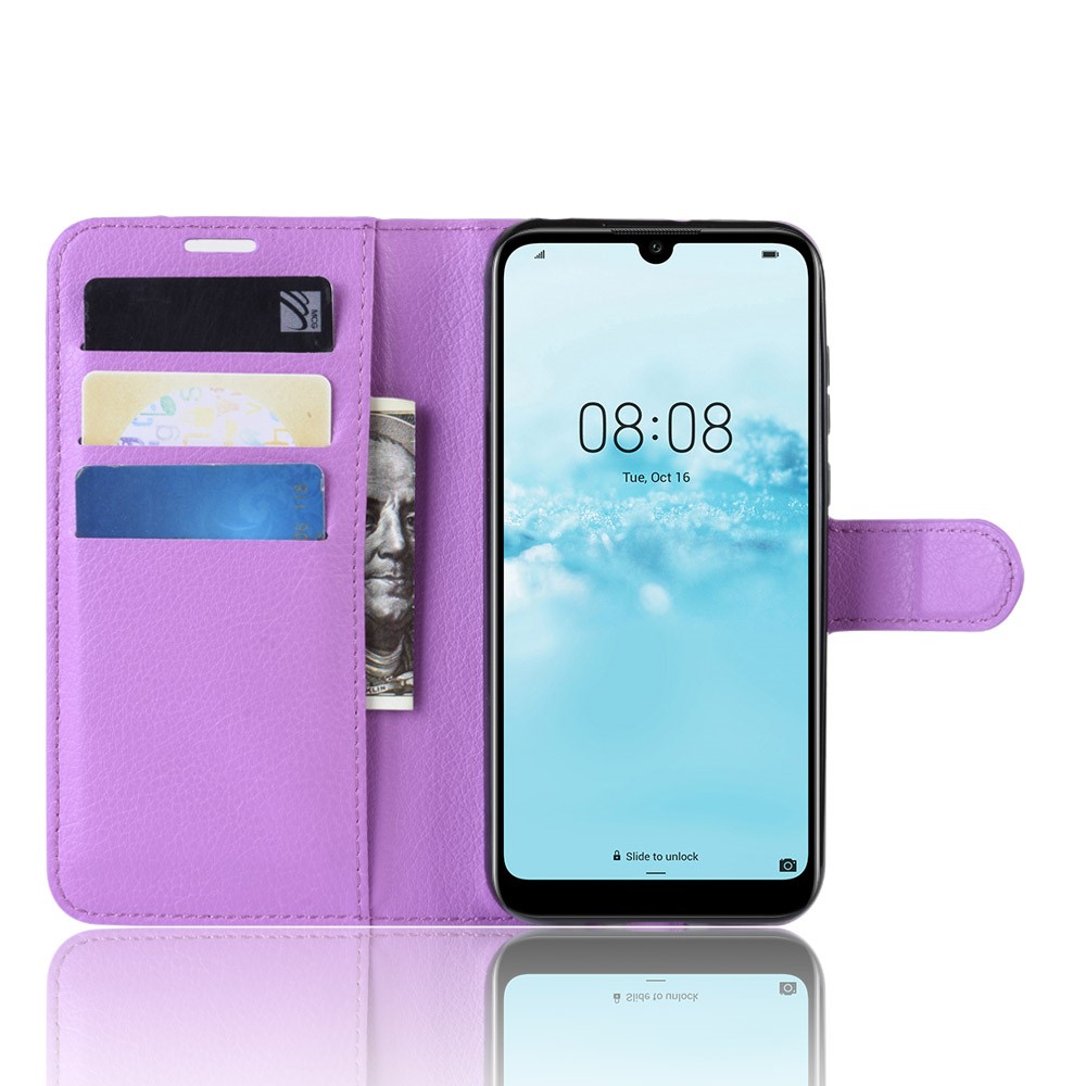  Huawei Y5 (2019) - Litchi Plånboksfodral - Lila