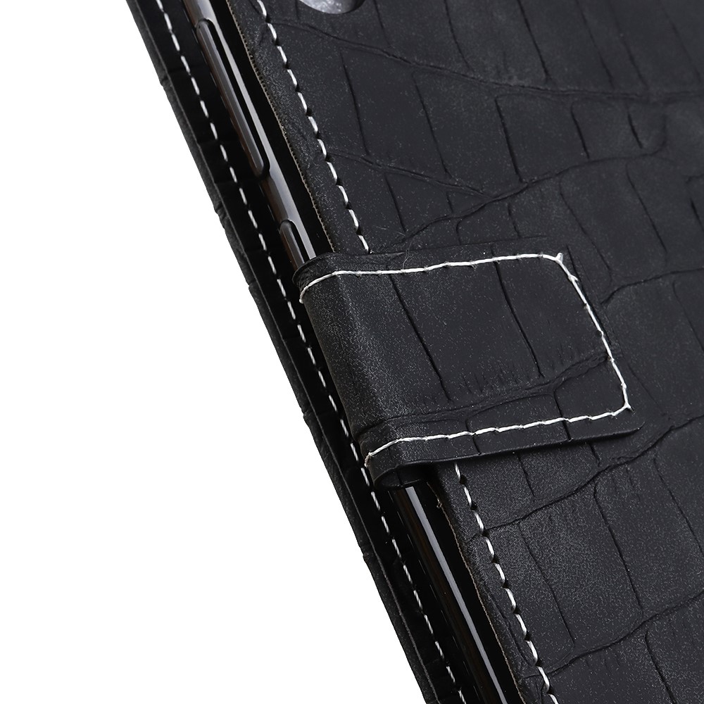  iPhone 11 Pro - Krokodil Mönster Plånboksfodral - Svart