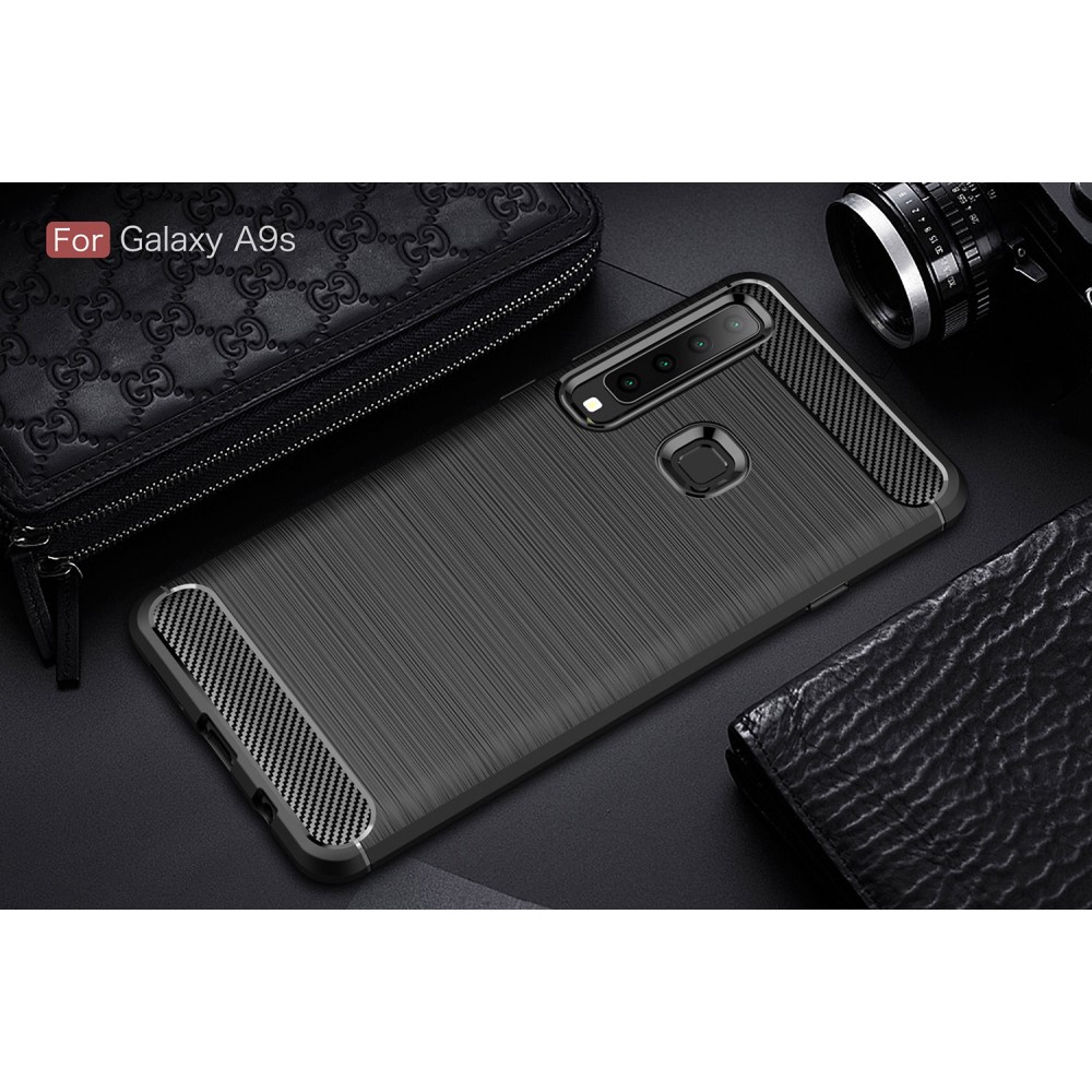  Samsung Galaxy A9 (2018) - Brushed TPU Skal - Svart