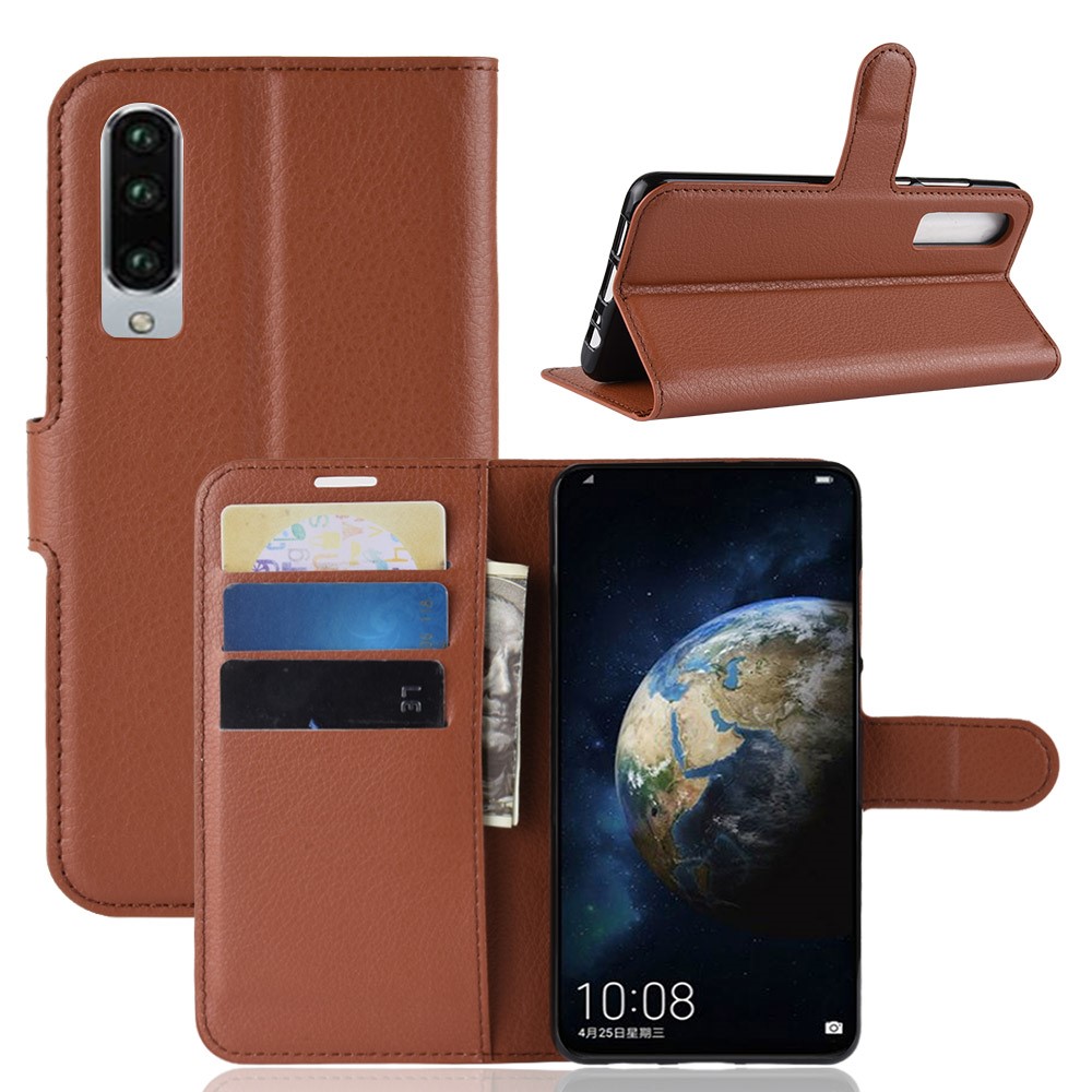  Huawei P30 - Litchi Plånboksfodral - Brun